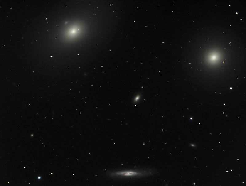 Messier 84 and 86 along with other galaxies.  Photos taken by Jim Mazur with a 14-inch Meade telescope and an SBIG ST-8300M imager.