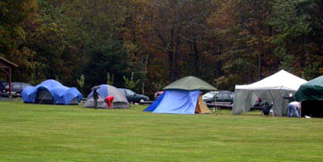 Photo by Ray Kaville
A few campers decided to stick it out in the rain at CSP 18.
