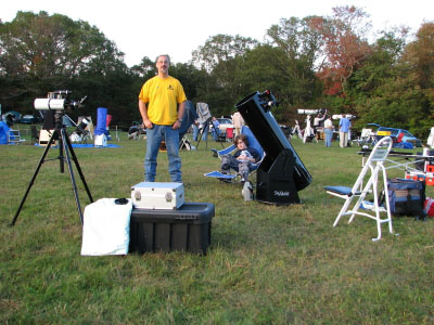 Photo by Walt Kupson
Walt Kupson and son C.J. at the ill fated observation site. Just wait till next year!
