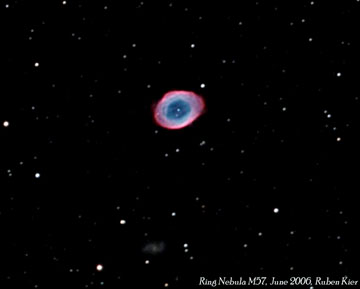 Images taken at Ruben Kier's Hidden Lake Observatory
 M57 in Lyra



