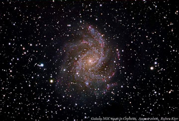Images taken at Ruben Kier's  Hidden Lake Observatory
 NGC 6946
Taken with a Meade 12" LX200R,LRGB at 120-30-30-30 


