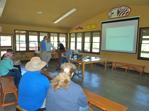 Photo by Rich Cosgrove
Setting up the prenentation for the speakers.

