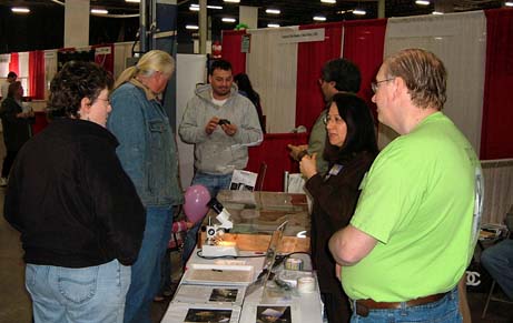 Photo by  Leo Taylor
Showing the public meteors at the Big "Y" Kids Fair in February of 2009.
