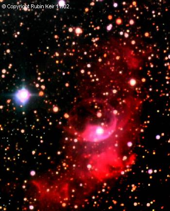 Taken by Ruben Kier at New Mexico Skies Observatory
NGC 7635 "Bubble Nebula" in Cassiopeia
Celestron 14in SCT at f/10 SBIG ST-1001E
Exposures totaling 43.5 min


