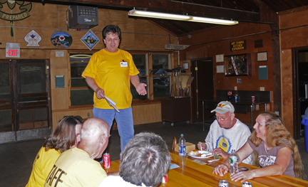 Photo by Alan Chaniewski
President Greg Barker is doing a little table talking to the crowd Saturday night!
