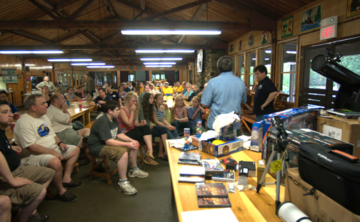 Photo by Alan Chaniewski
Picking raffle winners in the dining hall.
