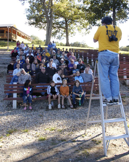 Photo by Alan Chaniewski
Al Washburn taking a group photo. Twelve times with all the cameras he was asked to shoot with.

