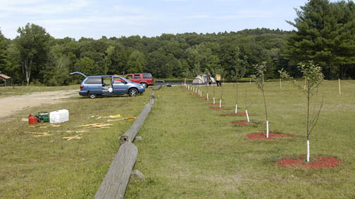 Photo by Alan Chaniewski
Scope field and parking area before the observers arrive.
