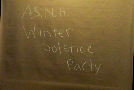 Photo by Alan Chaniewski
Winter Solstice party 12/13/08 - The beginning of Al Washburn's quiz for the night.
