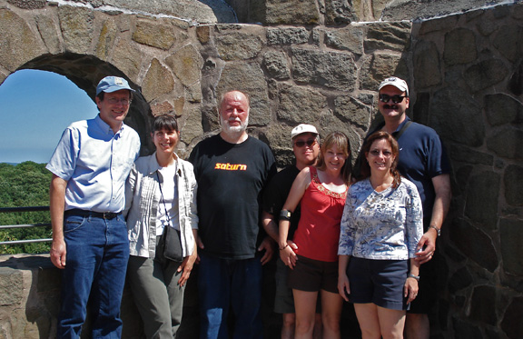 Here are the intrepid ASNH hikers who managed to get to the top of Mt. Carmel and up the observation tower overlooking New Haven and Long Island Sound. 
