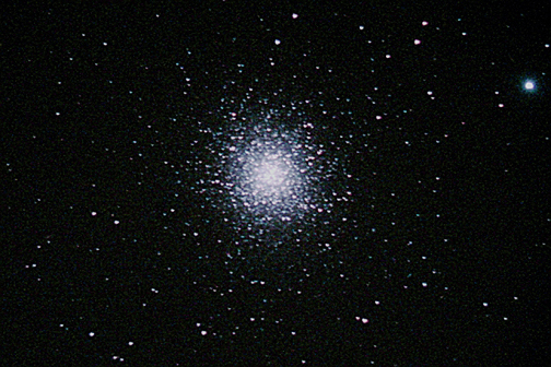 Photo by Alan Chaniewski
Cluster M13 in Hercules by taken by Alan Chaniewski
10" SCT at Prime focus unguided 1200mm
Modified Canon 20d camera 2 minute exp * 3
Combined in ImagesPlus, Tweaked in PS 7

