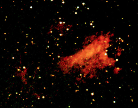 Photo by Leo Taylor
M17 - Thirty two images of 1 minute each stacked. Taken with a modified Pentax K100D DSLR attached to a Meade 8"
SCT.
