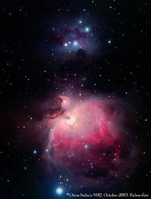 Photo by Ruben Kier
M42 and the Running Man Nebula.



