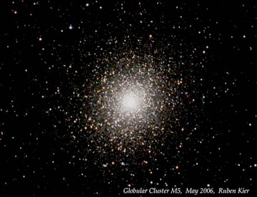 Images taken at Ruben Kier's Hidden Lake Observatory
 M 5 in Serpens
Taken with TEC140 Refractor using the ST10XME Camera, LRGB 30-15-9-12
