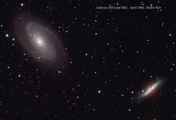 Taken by Ruben Kier in April of 2006
M 81 & M 82 in Ursa Major

