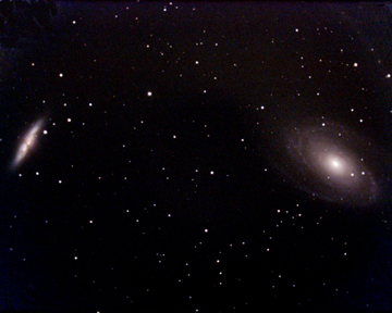 Photo by Leo Taylor
M81 - M82  Galaxies in Ursa Major. Taken with a Meade 2080 8" SCT, f/6.3 reducer, and a Pentax K110D at 3 min. x 28.
