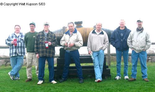 Photo by Walt Kupson
Mercury Transit Observation Team
Intrepid team meets in West Haven to observe the clouds.
Pictured are Ray, Patrick, Les, Paul, Bob, Dennis and Walt

