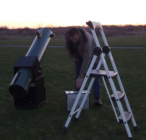 Photo by Eleanor Andujar
Photos of the first public astronomy outing by ASNH 
at the Silver Sands State Park, in Milford, Ct. Setting up for the crowds to arrive!
