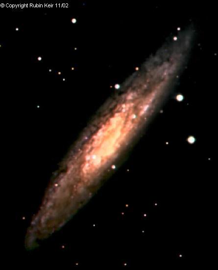Taken by Ruben Kier at New Mexico Skies Observatory
NGC 253 in Sculptor
with a Celestron 14in SCT at f/10, SBIG ST-1001E
Exposures totaling 43.5 min


