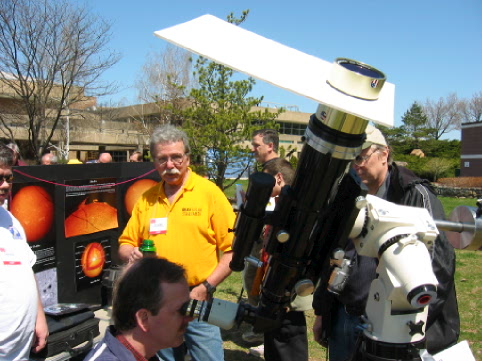 NorthEast Astro Forum Photos taken by Walter Kupson
Paul standing by his Ha filtered refractor and images
