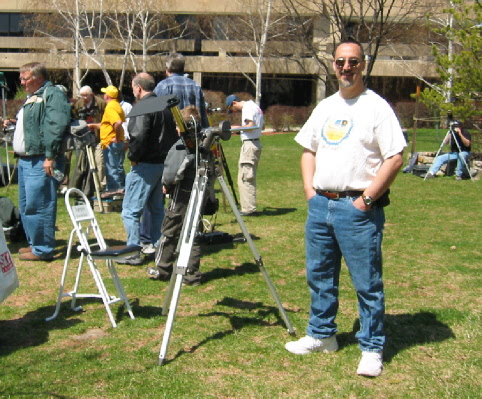NorthEast Astro Forum Photos taken by Walter Kupson
Walt next to his PST

