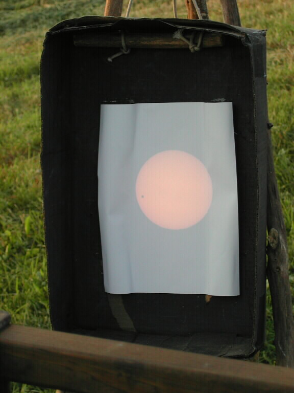  Venus Transit 6/8/2004 by Leo Taylor
Image projected from Bob Caruthers' scope

